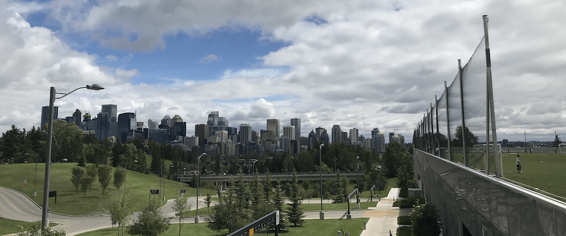 Skyline of Calgary in Canada