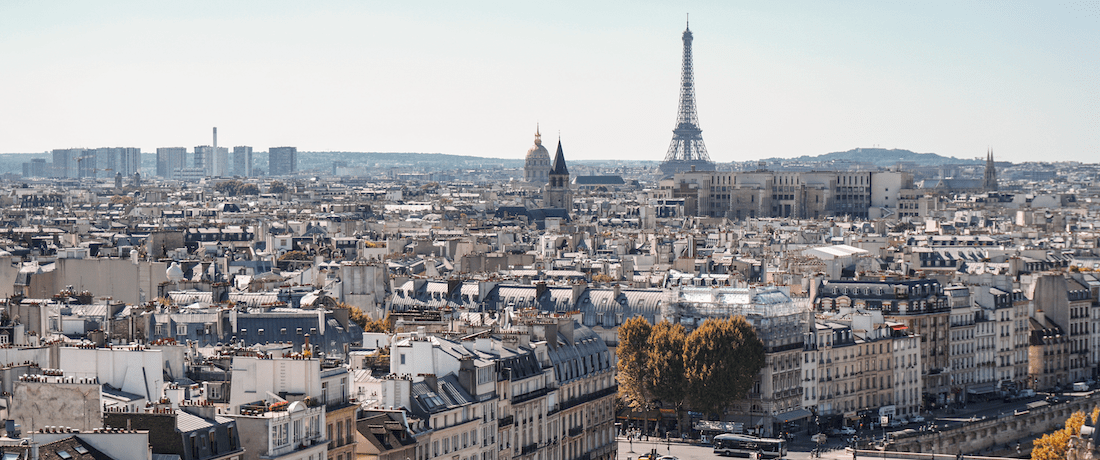 Skyline in Paris, France