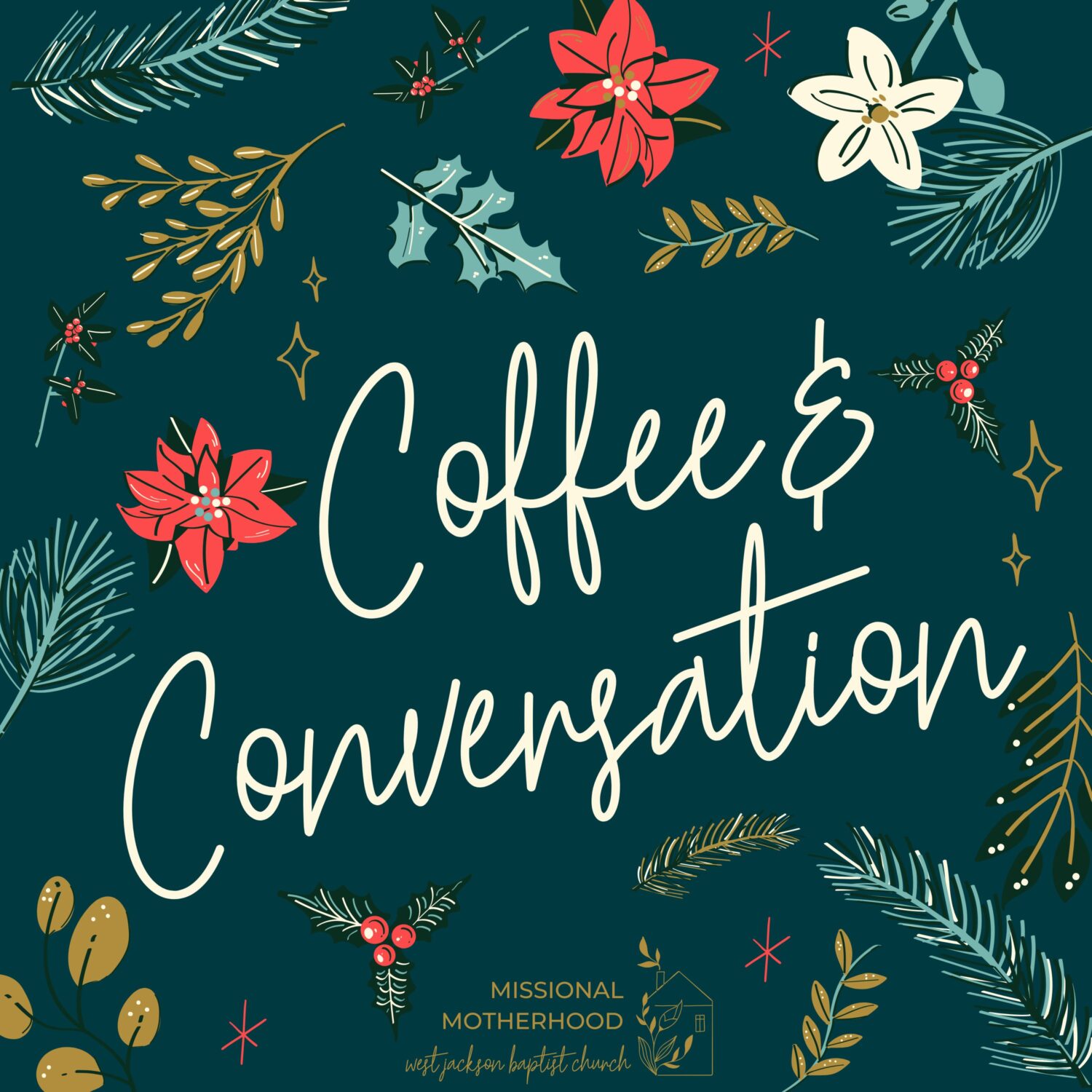 Web Graphic Christmas Coffee & Conversation 2025 (4 × 4 in)